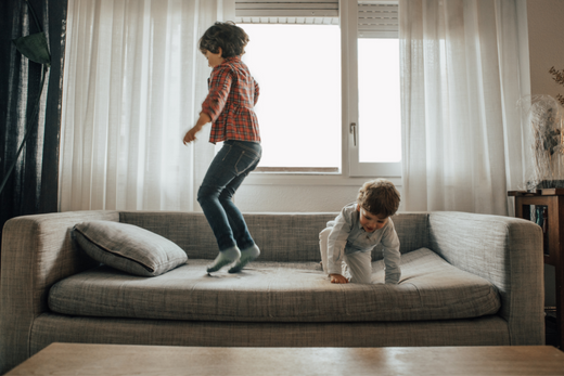 How do I get my children to stop destroying the sofa?
