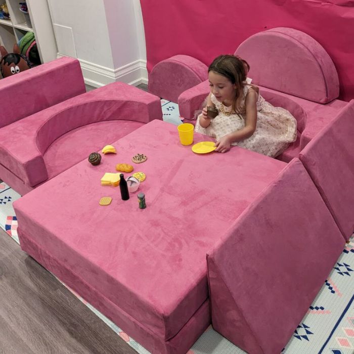 Pink kid couch sale